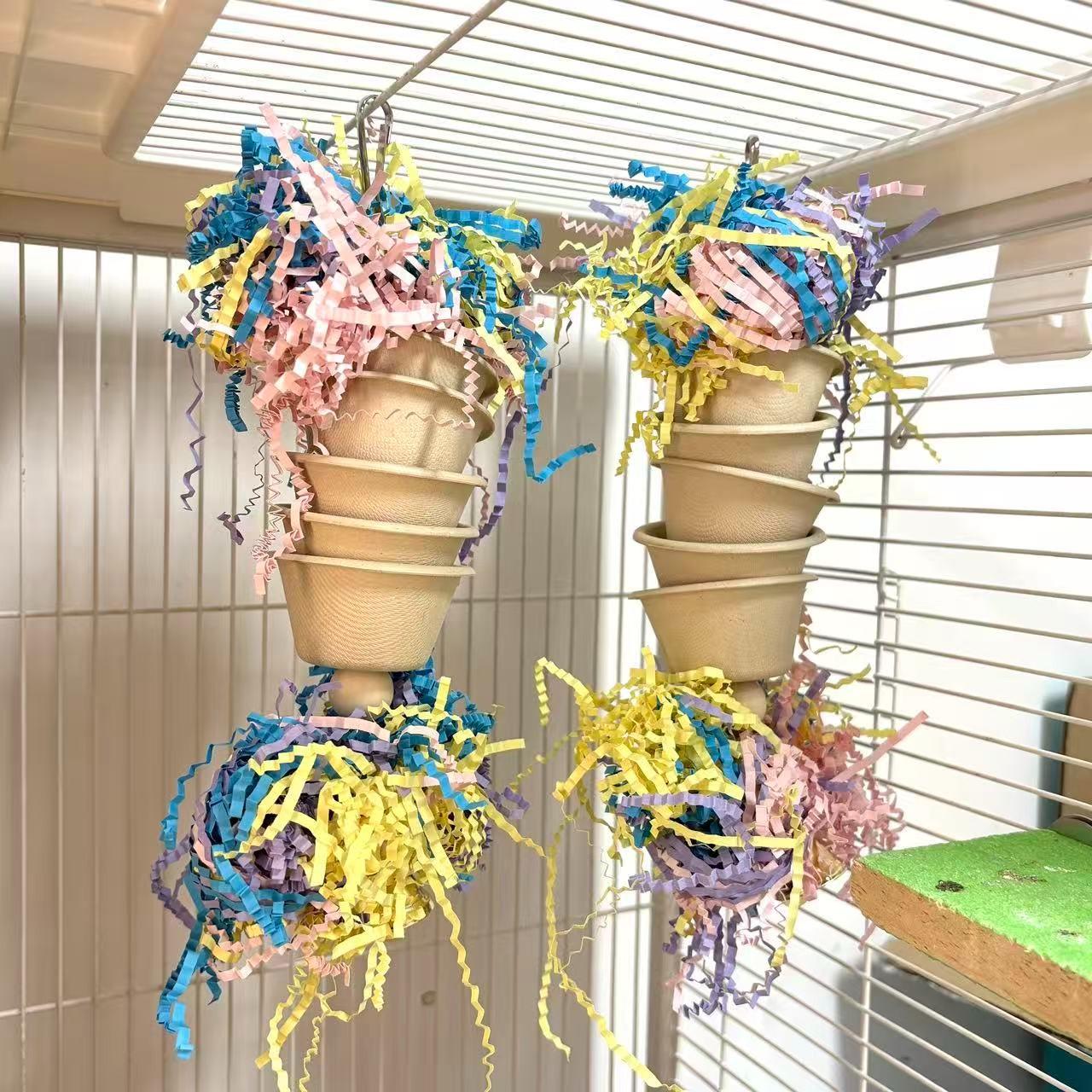 Parrot 5-Layer Feeding Cup, Interactive Food Holder, Suitable for Small Medium Parrots, Enhances Foraging Fun, Ideal for Biting & Grinding Beaks