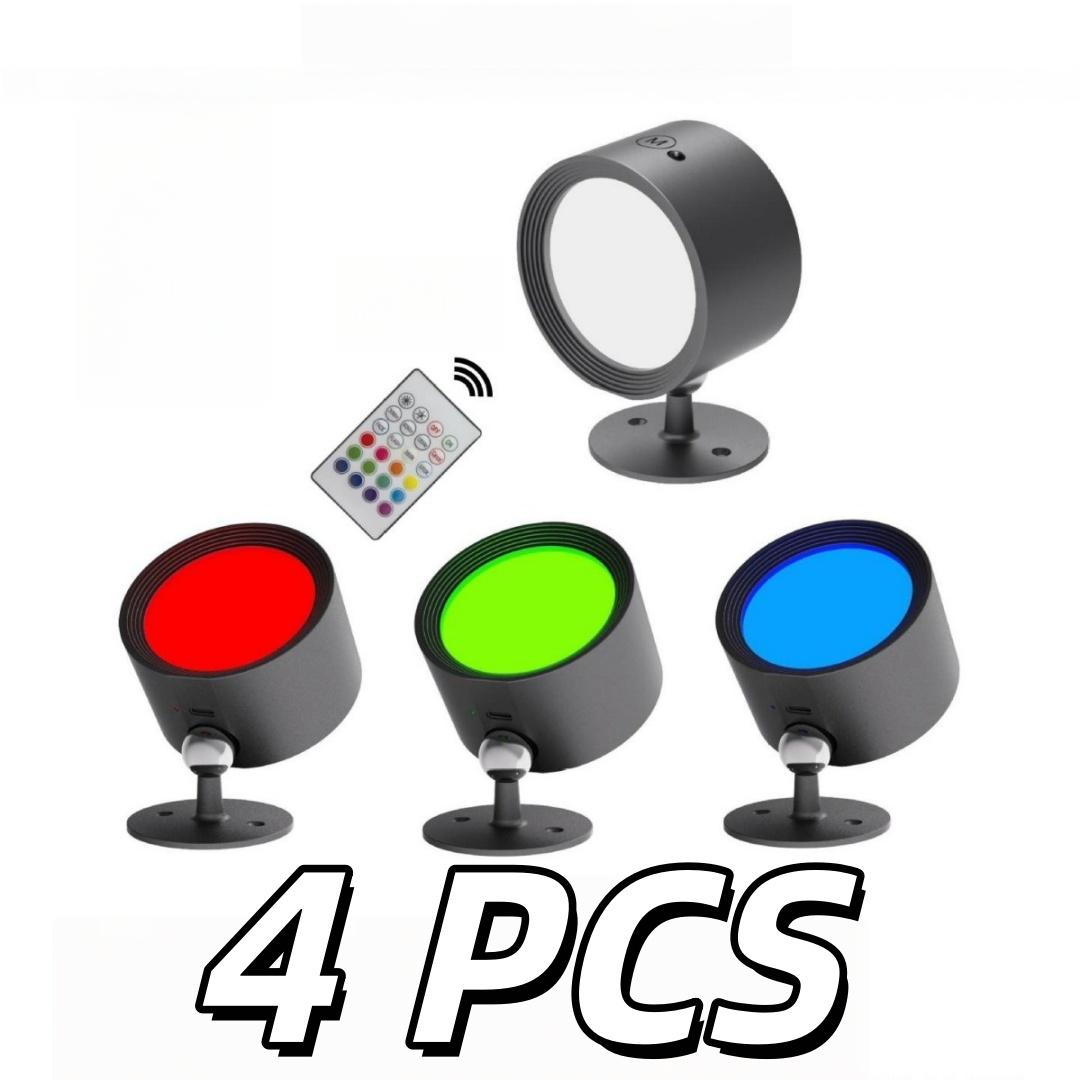 LED Wall Lamp USB Rechargeable Magnetic Ball Reading Light, RGB Color, Touch Remote Control, Perfect for Bedroom, Hallway, Cabinet, Living Room