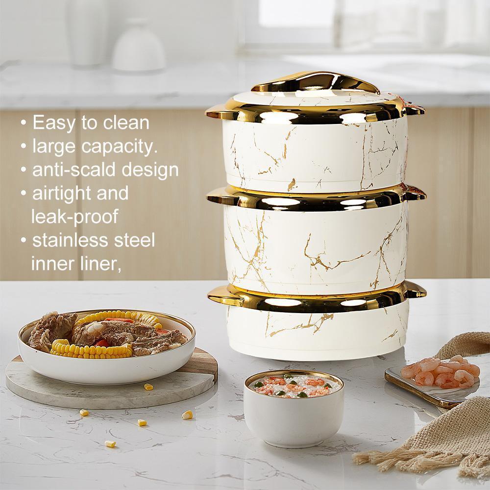 Luxury 3-Piece Thermal Casserole Dish Set with Lids, Insulated Stainless Steel Container for Hot & Cold Food#DealsForYouDays,home essentials