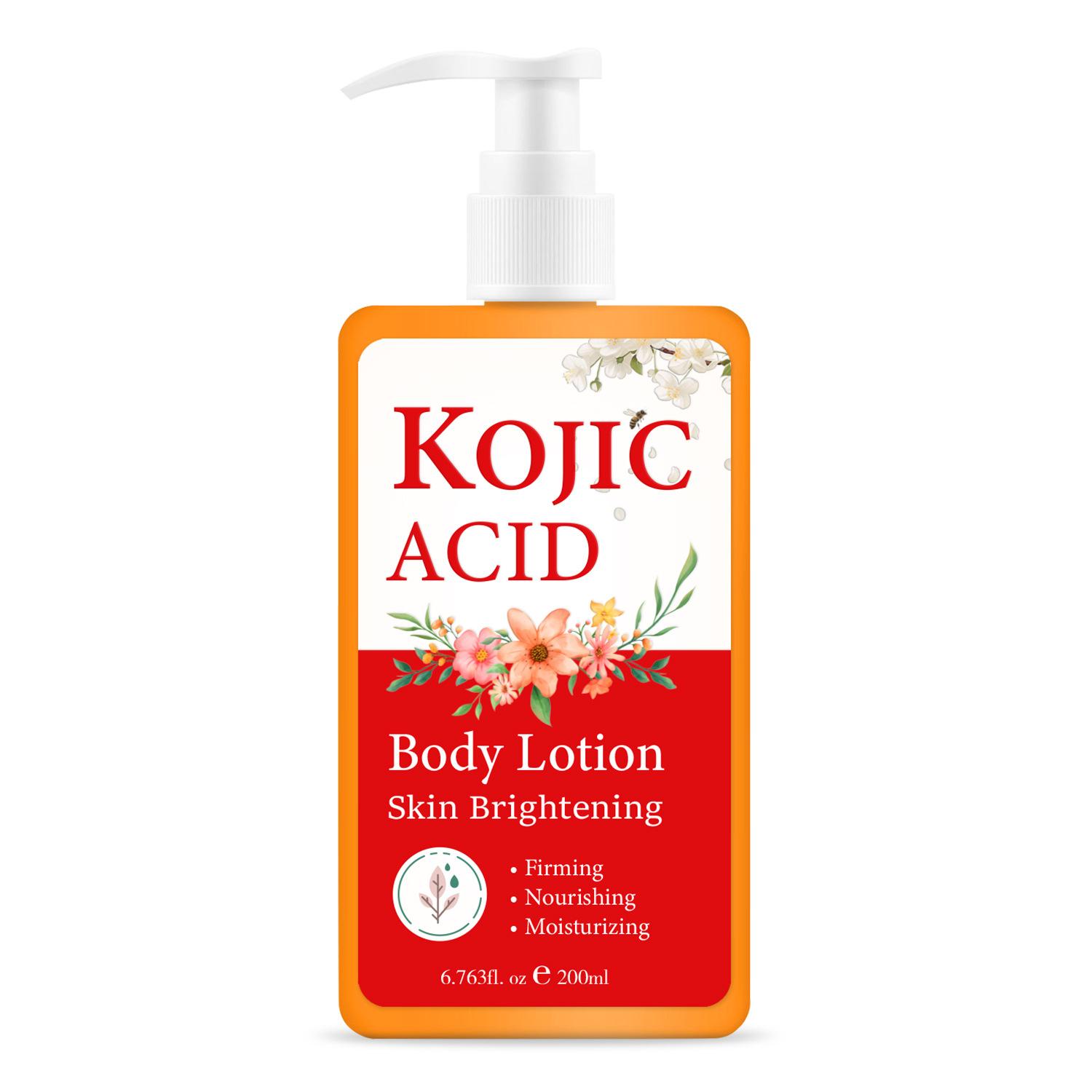 Kojic Acid Body Brightening Lotion, Improves Dull Skin, Even Tone, Tightens Loose Skin, Deep Moisturizing, Smooth Texture, 200ML