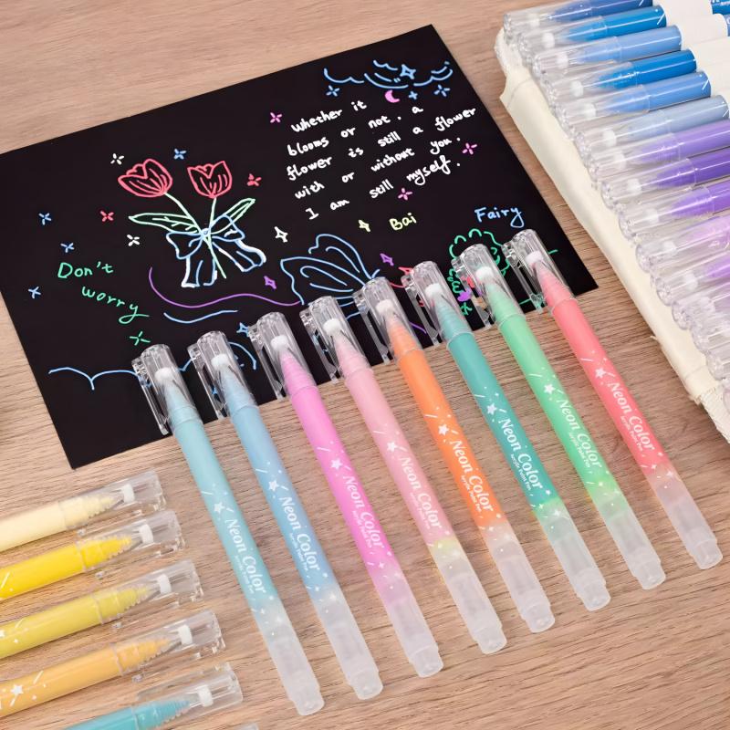 SiiMiiy Multicolor Acrylic Gel Pens, 1.0 mm Fine Point Assorted Colors Acrylic Paint Pens, Drawing Gel Pen for Coloring, Note Taking, Journaling Crafts Art Supplies,No Bleeding, Acrylic Painting Pen