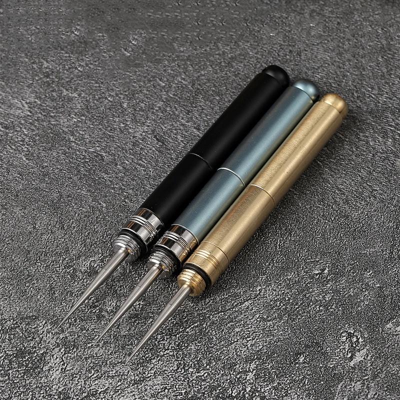 Multifunctional Brass Toothpick Knife Keychain Holder Card Pin Opener Mailbox Removal Tool, Durable & Versatile Design