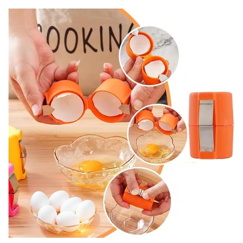 Egg Shell Opener, Egg Separator, Handheld Egg Beater, Multi-Functional Egg Cutter, Kitchen Gadget for Hard Boiled Eggs, Baking Tools, Utensils, Egg Cracking Tool