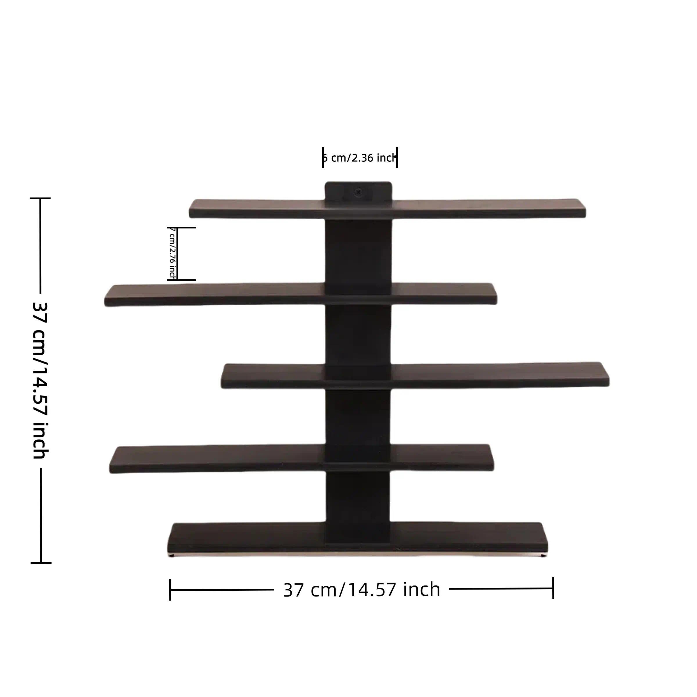 Adjustable Five-Tier Wall-Mounted Display Shelf, Ideal for Storing Figurines, Dolls, Statues and Collectible Toys, Room Decor