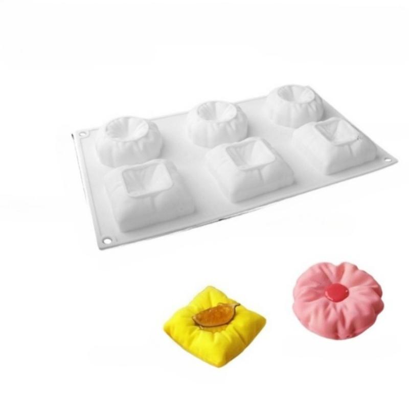 1pc  pillow-shaped silicone cake mold, 8-cavity double soft happiness design, 2 styles, non-stick, easy to release, suitable for good night gift chocolates, cakes, healing creative baking tool