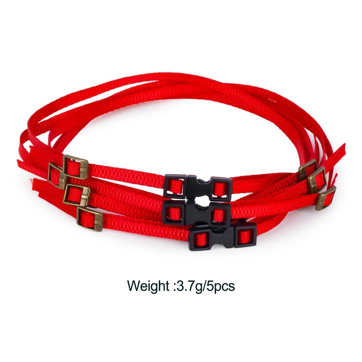 1/10 1/18 1/24 Scale RC Crawler Accessories, 5PCS 30CM Nylon Tie Down Ropes with Buckles for TRX4M SCX24 Roof Rack