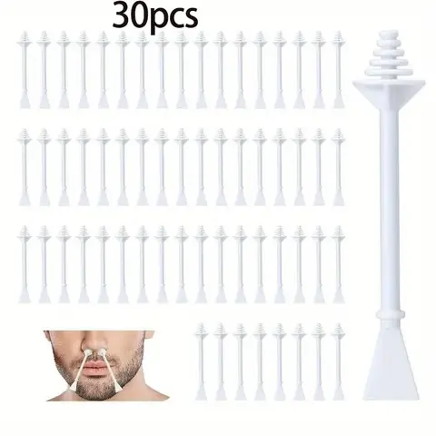 30 Pcs Nose Hair Wax Sticks with Disposable Scraper, Pain-Free Nasal Hair Removal, Unisex Ear Hair Remover, Nose Hole Cleaning Tool, Nose Wax Kit, Nose Waxing Kit