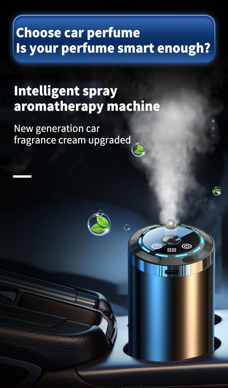 Smart Essential Oil Diffuser, Rechargeable Portable Humidifier with 500mah Battery, USB Charging, Touch Control, Night Light Function for Home and Office Use