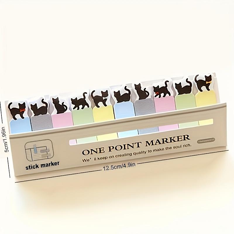 Cartoon Cat Theme Sticky Notes Set, 150 Sheets Per Pack, Ideal for Bookmarks and Memo Books, Office Essential