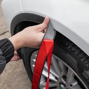 Carbon Fiber Texture Car Wheel Arch Trim & Bumper Guard, Weather-Resistant Rubber Anti-Scratch Protection Strip, High-Strength 3M Adhesive Easy No-Tool Installation, Fits Sedans Trucks SUVs, Exterior Wheel Arch Accessories