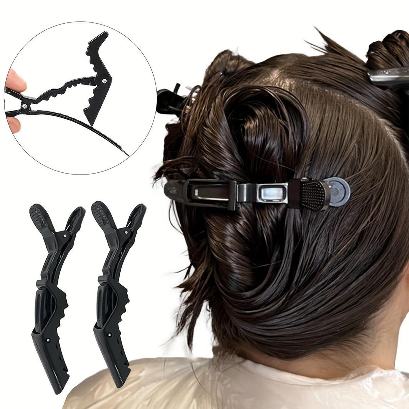 6-Piece Hair Clip Set, Includes Styling Clips, Crocodile Clips, Large Opening Clips, Ideal for Makeup and Hairstyling, Home/salon Use