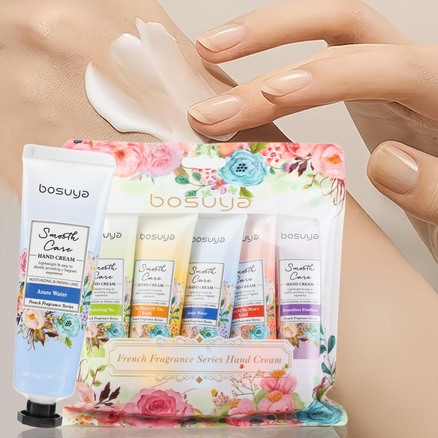 Fragrance Series Hand Cream Set, Hand Lotion Set, Deep Moisturizing, Reduces Dry Rough Hands, Fine Lines, Portable, Ideal for Travel and Daily Care