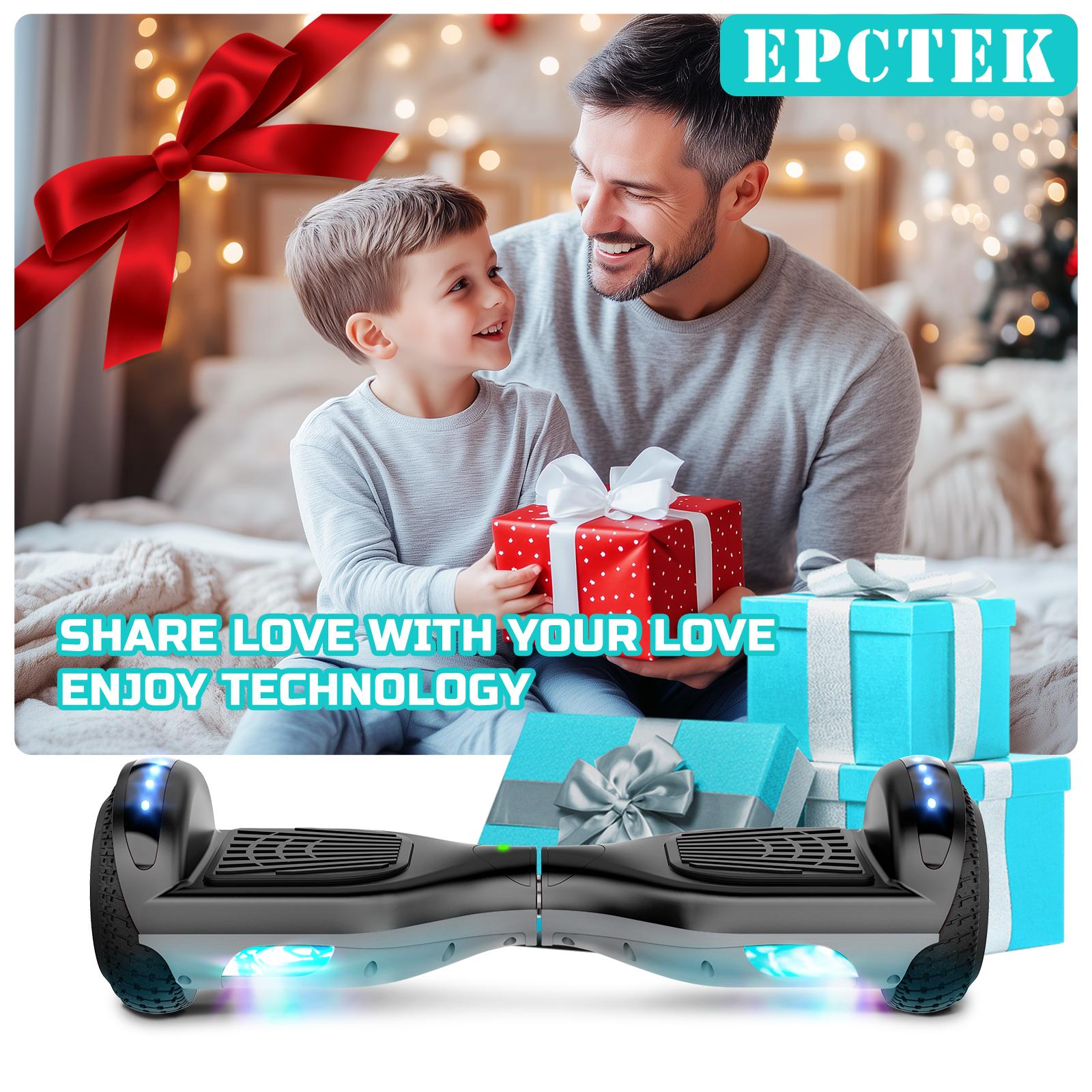 SISIGAD Hoverboard for Kids Ages 6-12, with Built-in Bluetooth Speaker and 6.5" Colorful Lights Wheels, Safety Certified Self Balancing Scooter Gift for Kids