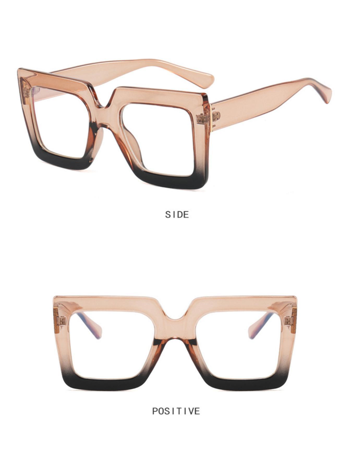 Unisex Vintage Oversized Eyeglasses, Stylish Trendy Eyewear, Trendy Casual Eyeglasses for Everyday Use, Fashion Accessories for Outdoor Activities