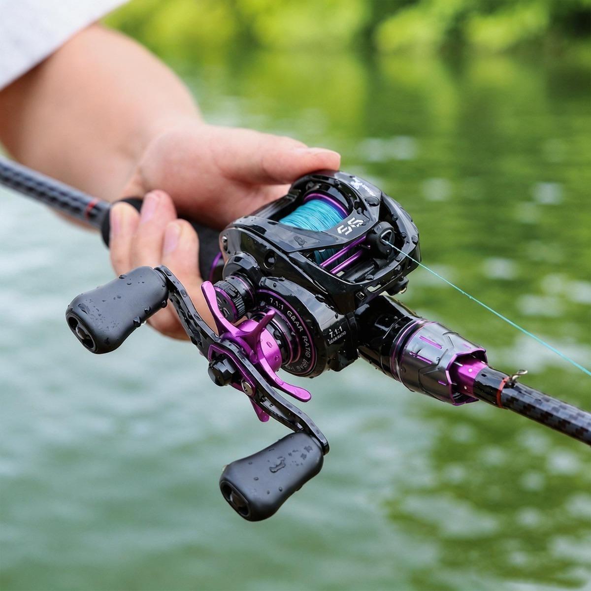Baitcasting Fishing Reel Ultralight 4+1BB/6+1BB  7.2:1/7.1:1 Gear Ratio DC Baitcaster Reel Smooth and Sensitive, Fishing Reel for Freshwater Saltwater Fishing