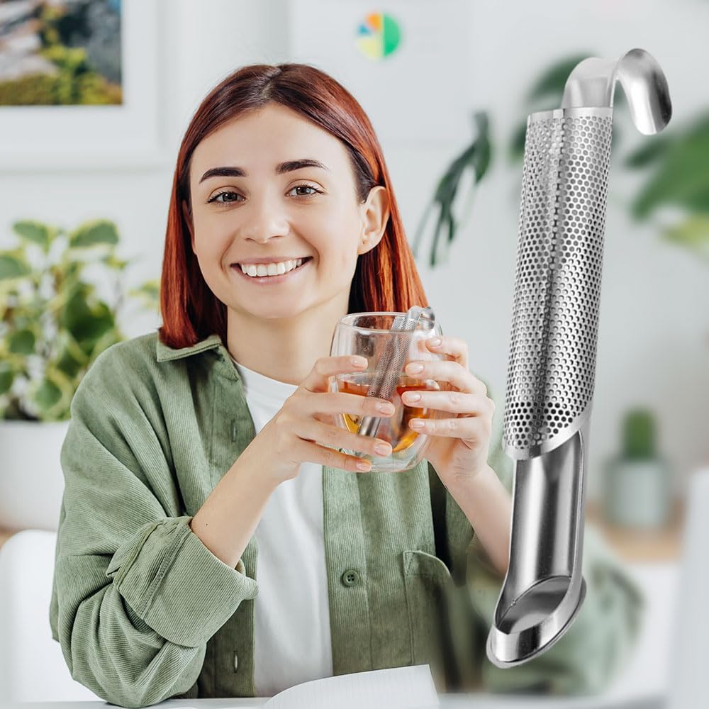 2 Pcs  Tea Infusers, Stainless Steel Tea Strainers with Hook Handles, Mesh Tea Filters Suitable for Steeping Loose Leaf Tea, Coffee, and Spice Teas,Perfect for Use at Home, In the Office, or While traveling,Tea Making Tool, Drinking Utensils Accessories.