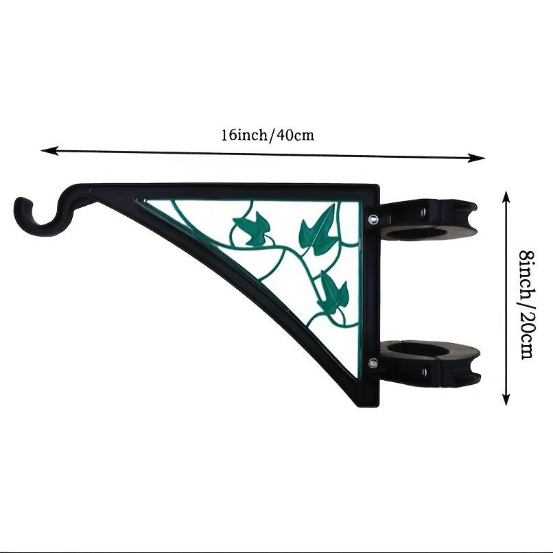 Deck Railing Planter Stand with Ivy Leaf Pattern, Durable Flower Box Holder, Suitable for Balcony and Fence, Outdoor Decorative Plant Hook, Hanging Plant Hanger