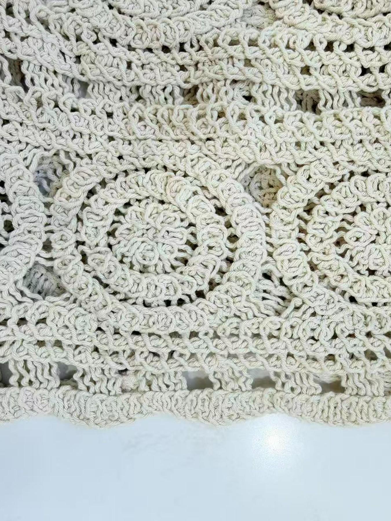 Boho Bohemian Lace Halter Top, Hollow Out Design, Elastic Waistband, Summer Beachwear, Casual Party Wear, Women's Fashion