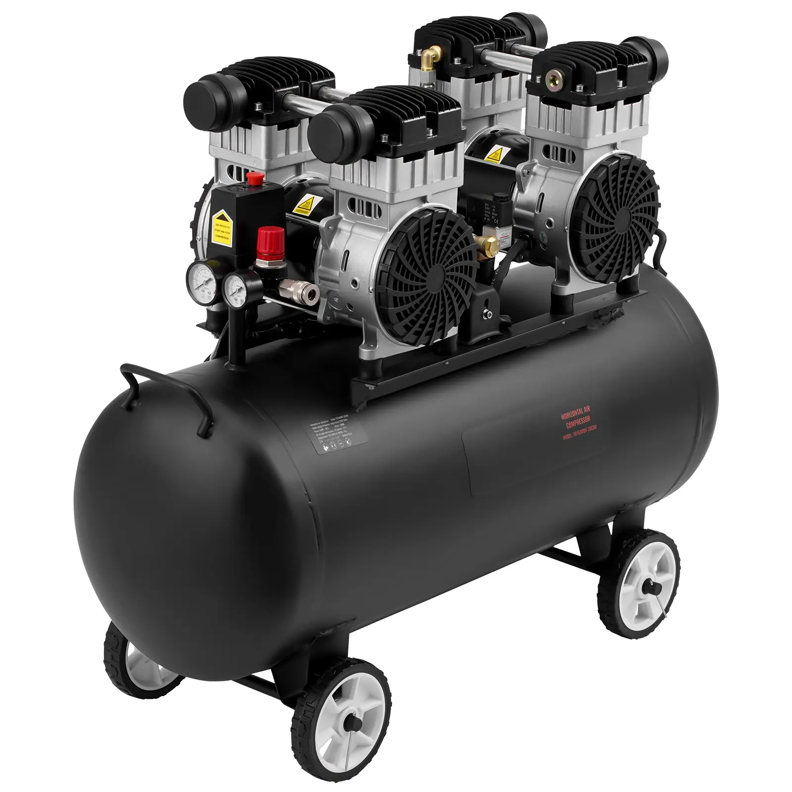 Air Compressor, 20 Gallon Steel Tank, 4HP 10.6 CFM@90 PSI Oil Free Air Compressor & Max.125PSI Pressure, 78dB Ultra Quiet Portable Compressor, for Auto Repair, Tire Inflation, Spray Painting