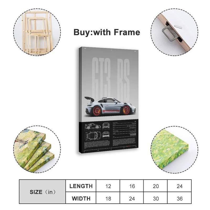 NBHYK Porsche 911 GT3 RS Poster 992 Physical Print Hyper Car Artistic Decor for Bedroom Dorm Man Cave Modern Abstract Design Bathroom Wall Art NBHYK Porsche 911 GT3 RS Poster 992 Physical Print Hyper Car Artistic Decor for Bedroom Dorm Man Cave Modern Abstract Design Bathroom Wall Art