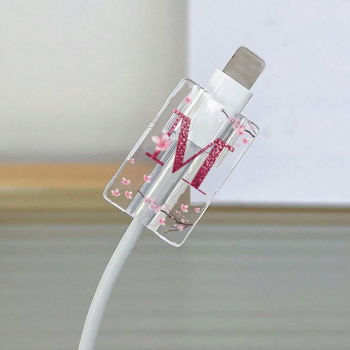 Charger Protector Case with Silicone Strap, Charging Cable Organizer, iPhone Accessories, Protects Charger & Data Cables, Durable