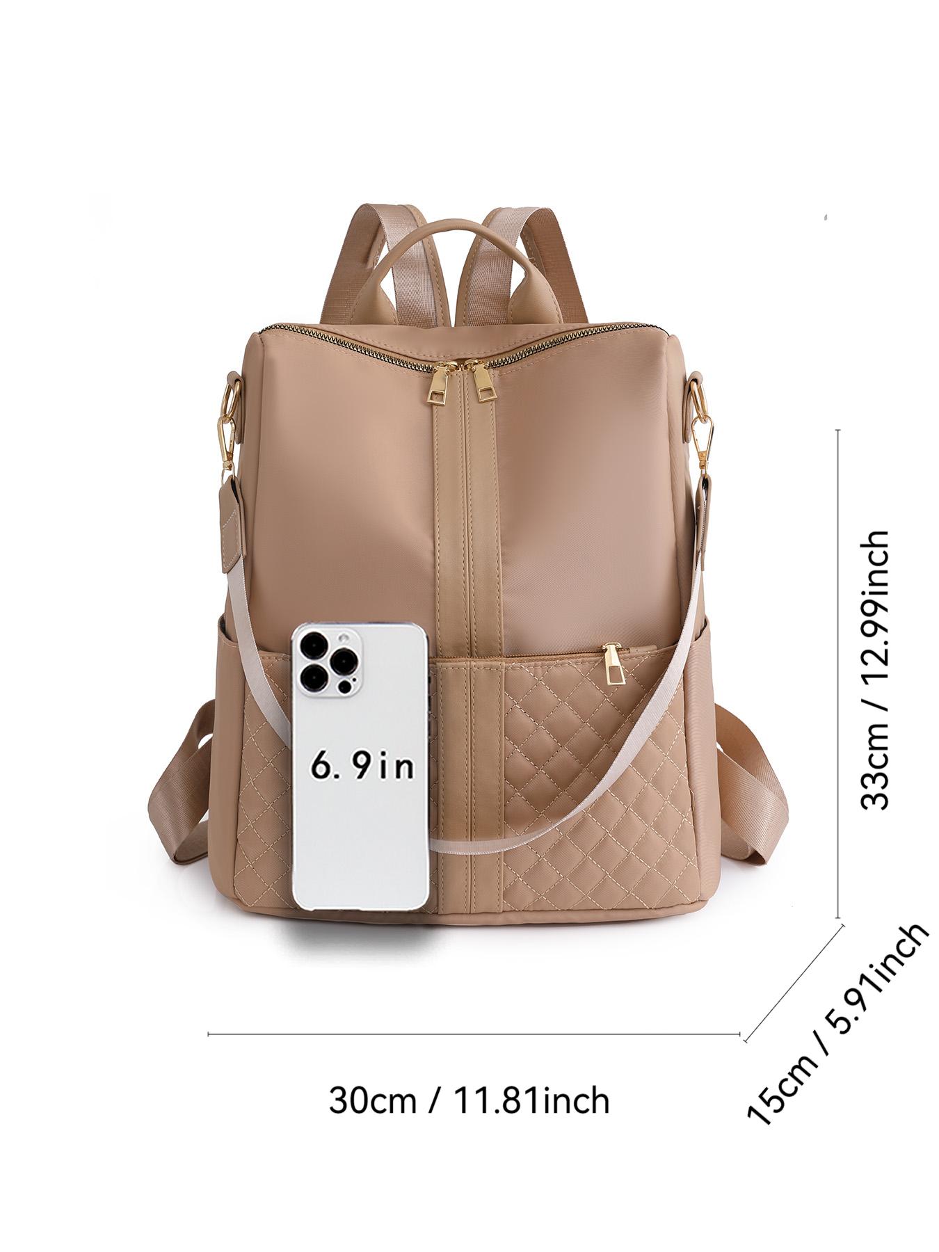 New Light Brown Minimalist Luxury Patchwork Casual Lightweight Backpack Versatile Carry Options for Effortless Style Perfect for Daily Commutes and Light Travel Essential Women's Bag New Light Brown Minimalist Luxury Patchwork Casual Lightweight Backpack Versatile Carry Options for Effortless Style Perfect for Daily Commutes and Light Travel Essential Women's Bag
