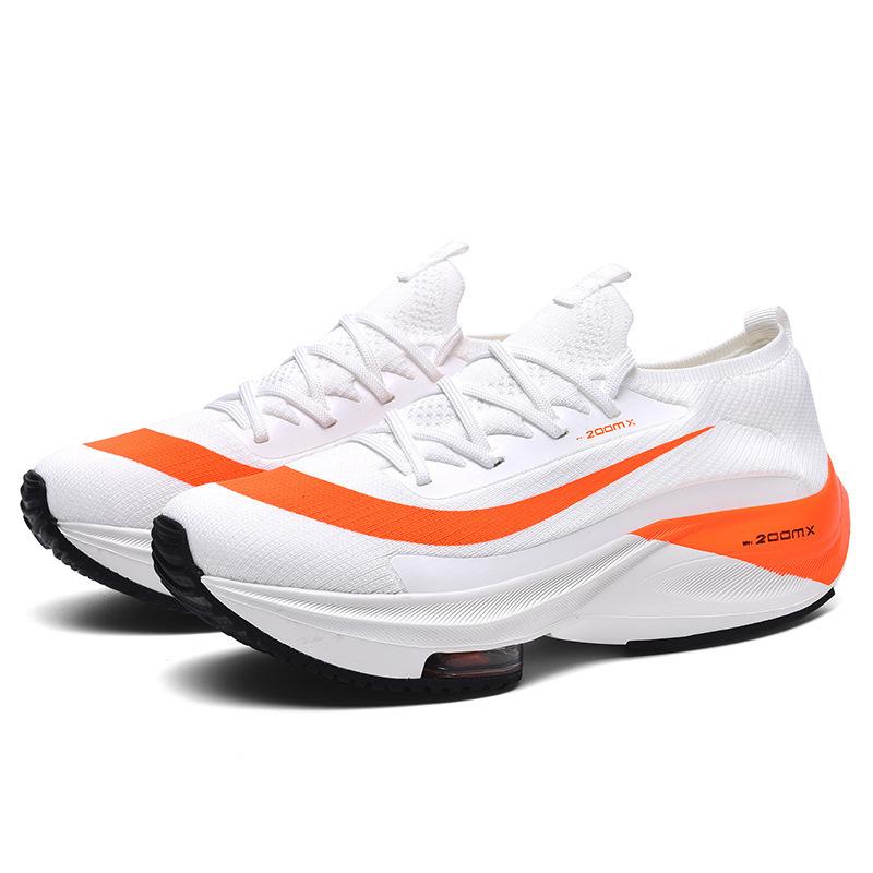 Men's Letter & Striped Print Lace-Up Sneakers | Breathable Athletic Running & Workout Shoes