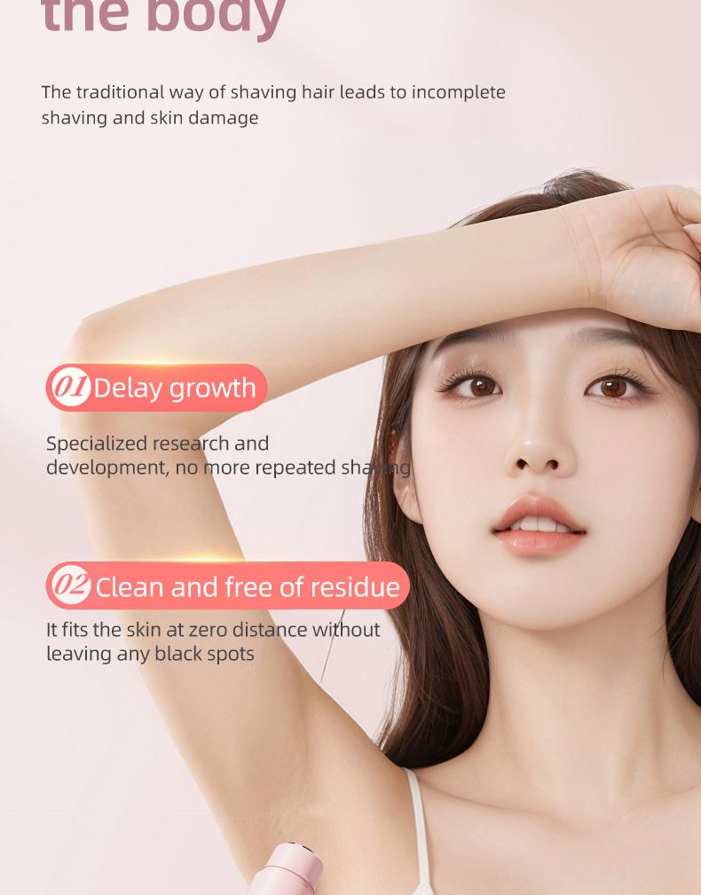 Portable 2-in-1 double-head electric shaver, USB charging, cordless dry and wet dual-use gentle and skin-friendly, suitable for body and face, unisex bikini trimmer