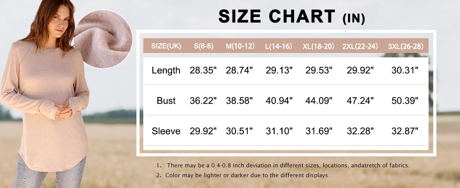 WIHOLL Womens Tunic Tops to Wear with Leggings Long Sleeve Thumb Hole Shirts Crew Neck Curved Hem SpringStatements WIHOLL Womens Tunic Tops to Wear with Leggings Long Sleeve Thumb Hole Shirts Crew Neck Curved Hem SpringStatements