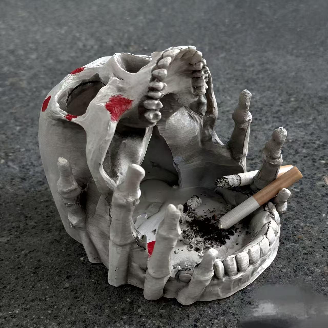 Gothic Skull Jewelry Organizer Box, Halloween Decor with Compartments, Necklace Hooks, Lined Interior, Resin Desktop Storage, Artistic Home Décor