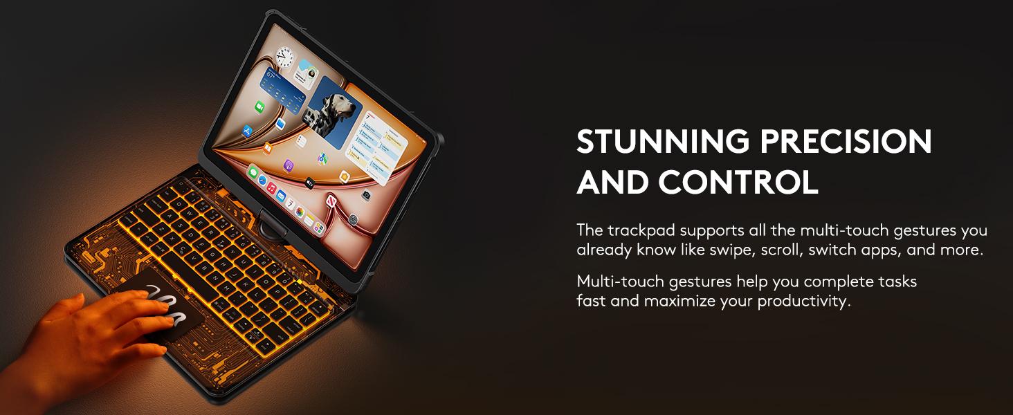 2024 Newest 360 Swivel Keyboard with transparent case for iPad(not include iPad!!!)