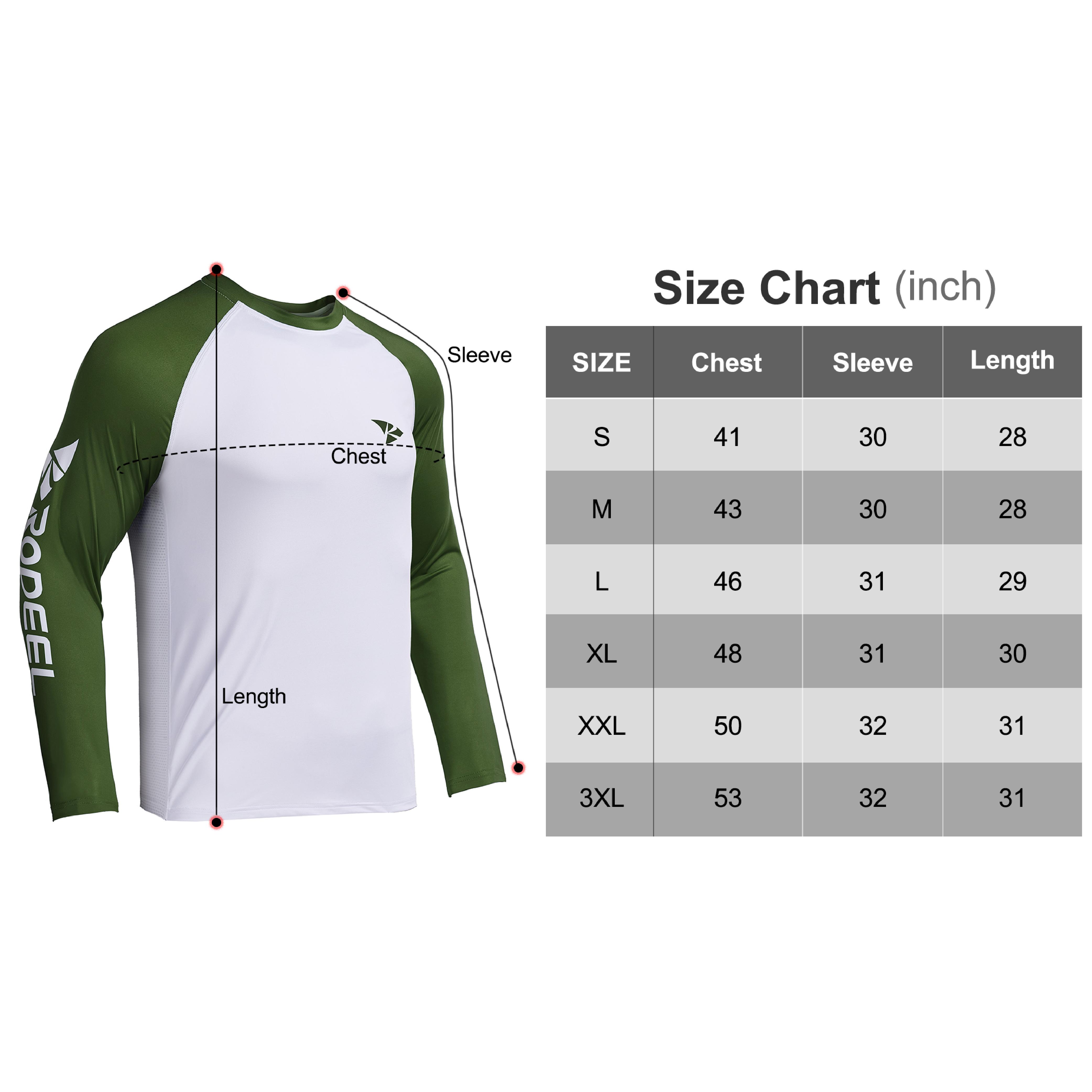 【RODEEL】912 Long Sleeve Shirts w/ Fish Print Men UPF 50+ Sun UV Protection Lightweight Quick Dry Moisture Wicking Breathable Cooling Athletic Activewear for Outdoor Sports Gym Workout Fishing Hiking Running Boating Construction, Holiday Gift