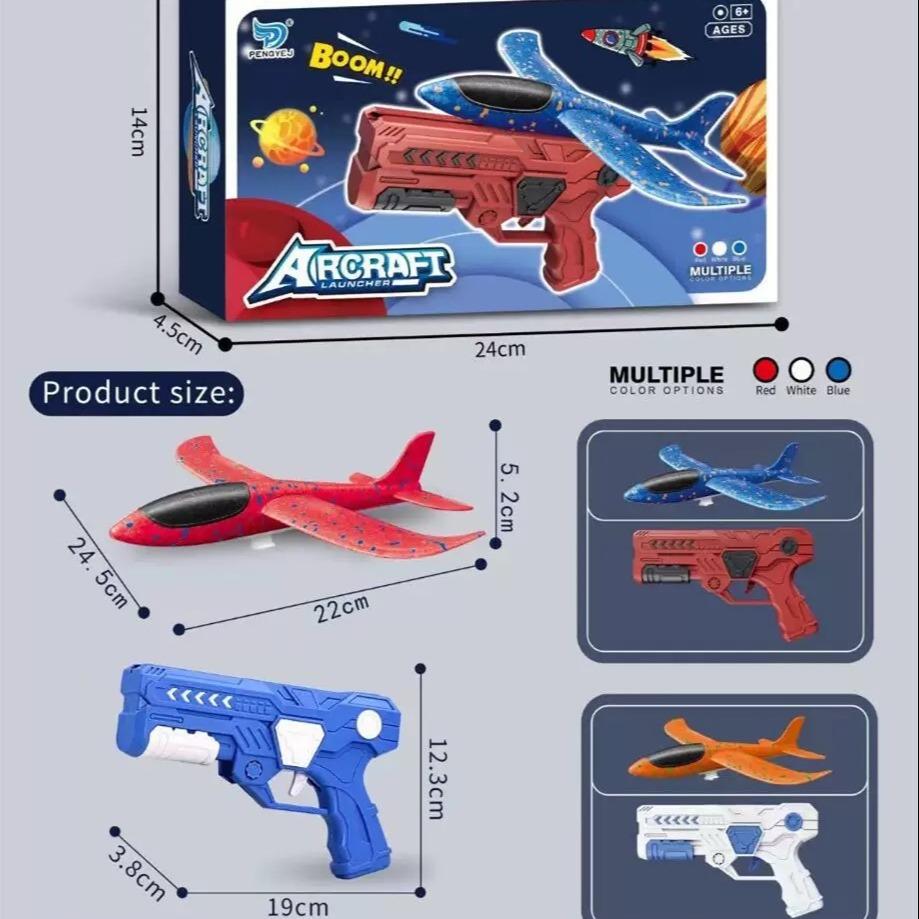 9.45'' Foam Glider Plane Toy for Boys, Flying Toys Birthday Gifts for Boys Girls Ages 4-12, Fun Outdoor Play Equipment