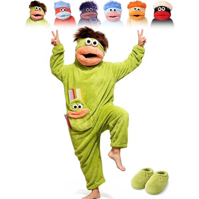 Mouth Monster Onesie for Adults - 2026 Funny Snuggly Fleece Pajamas, Hilarious Design for Comfortable Lounging