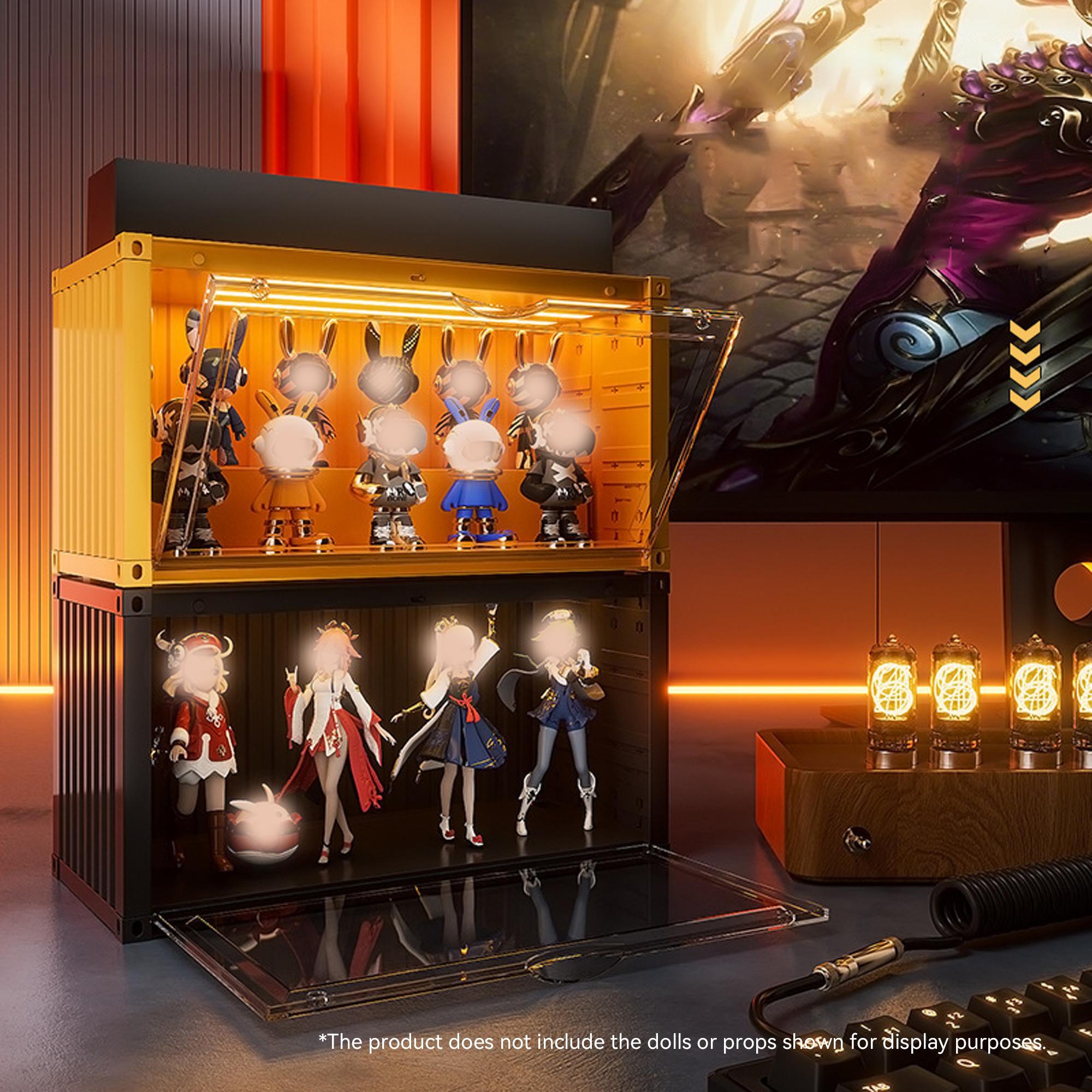 Handmade Doll Storage Display Box, Small Stackable Combination, Container Style, Step Module, Suitable for Plush Hanging Figures