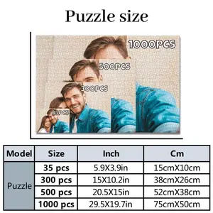 35/300/500/1025pcs Personalized Custom Photo Puzzle Friend Upload Photo For Customized Puzzle Unique Gift For Family Friends Spe