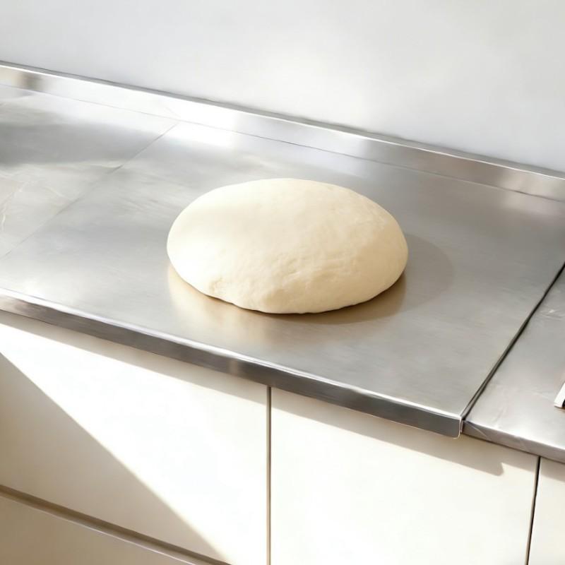 Kitchen Home Use 304 Stainless Steel Cutting Board, Antibacterial Chopping Board with Rolled Edges, Durable and Easy to Clean