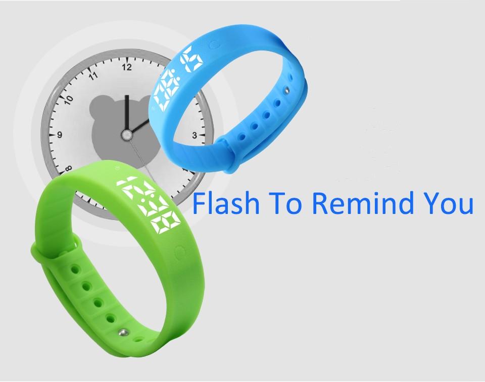 Smart Bracelet Vibration Alarm Clock Reminder Sleep Monitoring 24 Hours Pedometer Rechargeable Bracelet