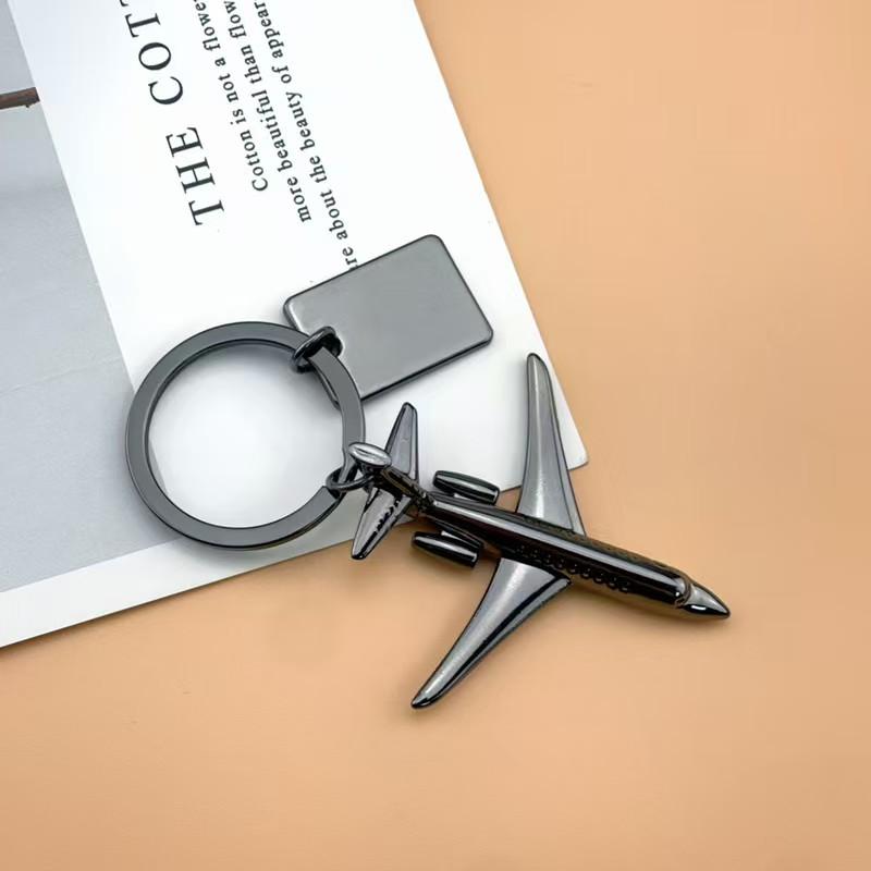 Creative Zinc Alloy Airplane Model Keychain, Aesthetic Keychain, Festival Gift for Friends, DIY Valentine's Day Present, Birthday Souvenir, Backpack Charm, Keyrings