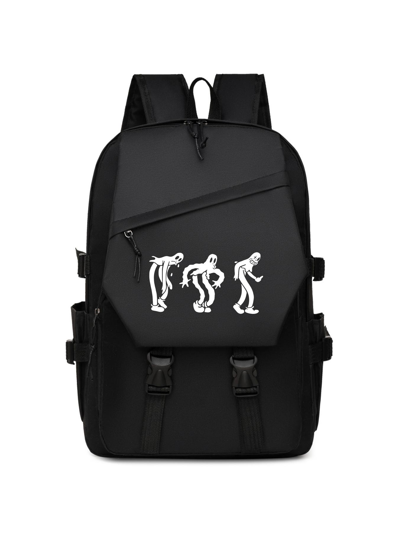 Ghost Dancing Print Backpack for Men, Large Capacity Waterproof Laptop Bag, Casual Travel Backpack, Stylish and Functional