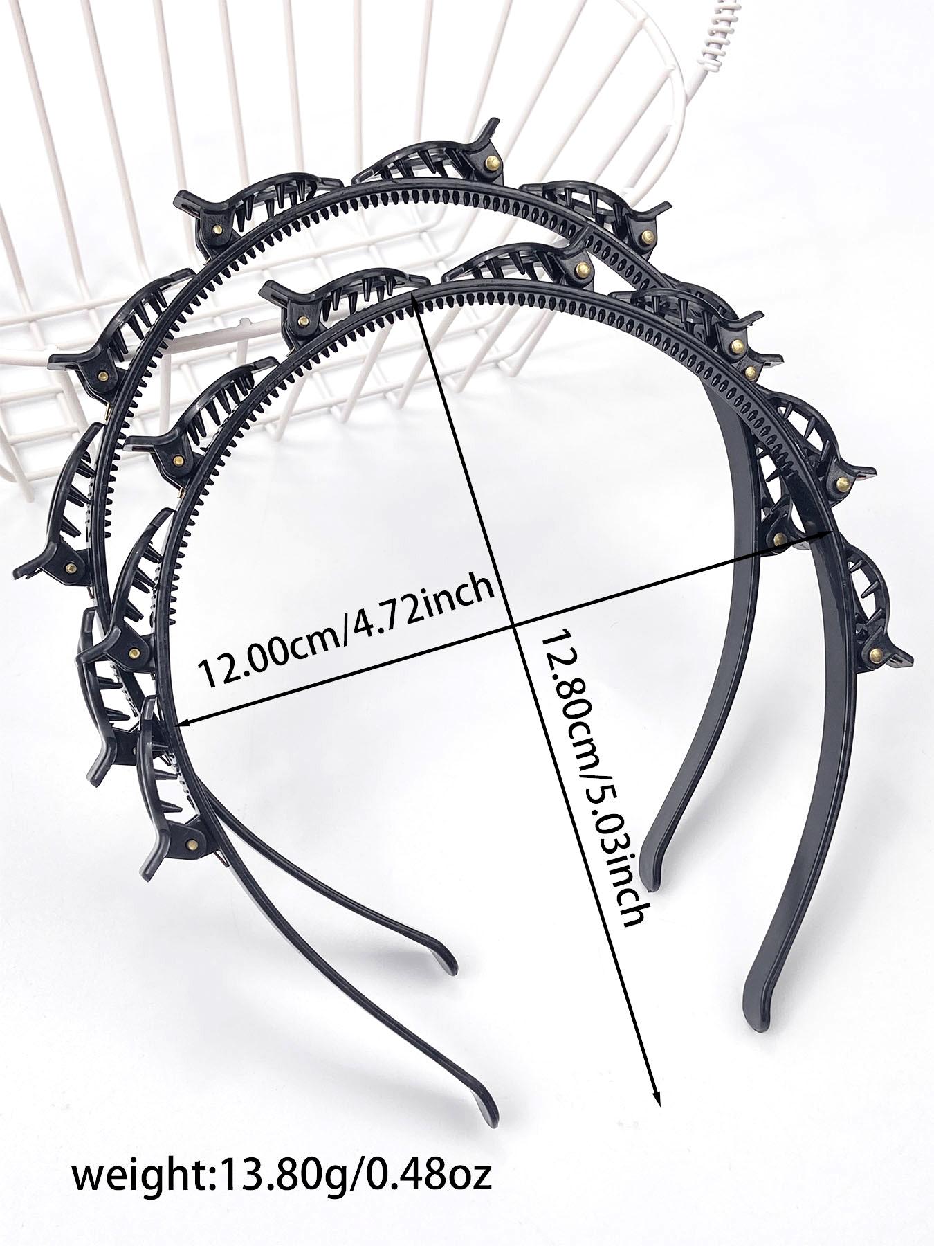 Women's Elegant Minimalist Hair Hoops with Clips, Trendy Simple Style Hair Hoops, Chic Versatile Hair Accessories for Hairstyles, Hair Accessories Set