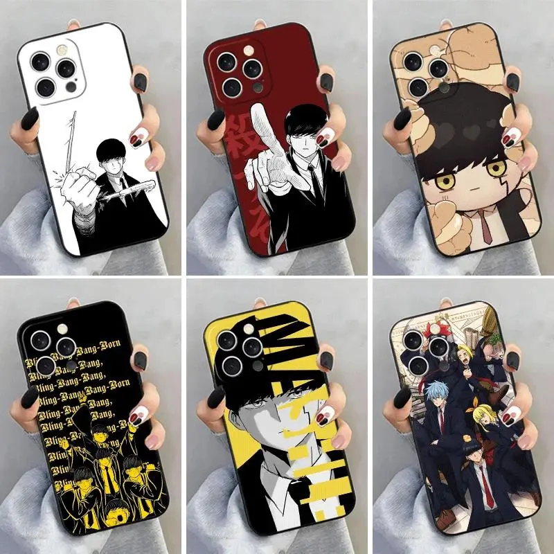 Mashle Magic And Muscles Anime Phone Case Soft Silicone Cover Designed for iPhone 11-17 Pro Max/Plus & Samsung Galaxy S21-S25