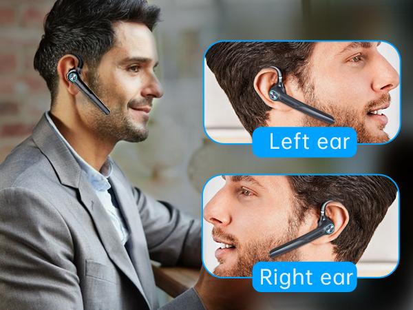 ONE LIFE G3 Driver Bluetooth Headset ENC Dual-Mic Noise Cancel V5.3, 60H Playtime, LED Case. Ideal for Truckers, Office & Driving Handsfree, One-Touch Mute, Secure Fit. Audio Headphone