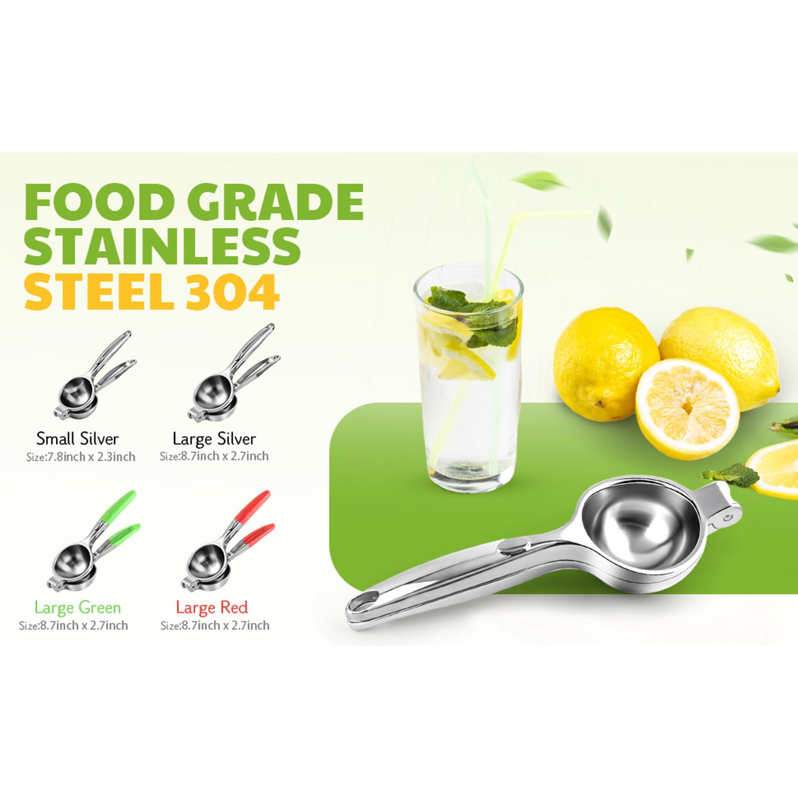 Lemon Squeezer Large, Lemon Squeezer Juicer Stainless Steel, Heavy Duty Manual Citrus Juicer Hand Press, Kitchen Tools Lime Squeezer Bar Tool, Easy to Clean Metal Lemon Hand Press