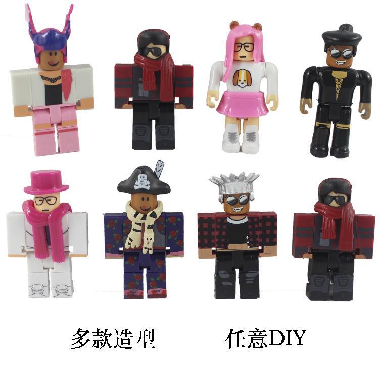8pcs 2.5-3 Inch Roblox Fashion Famous Action Figures With T-Stage 2 Chairs Display Accessories Box Toy Set in stock
