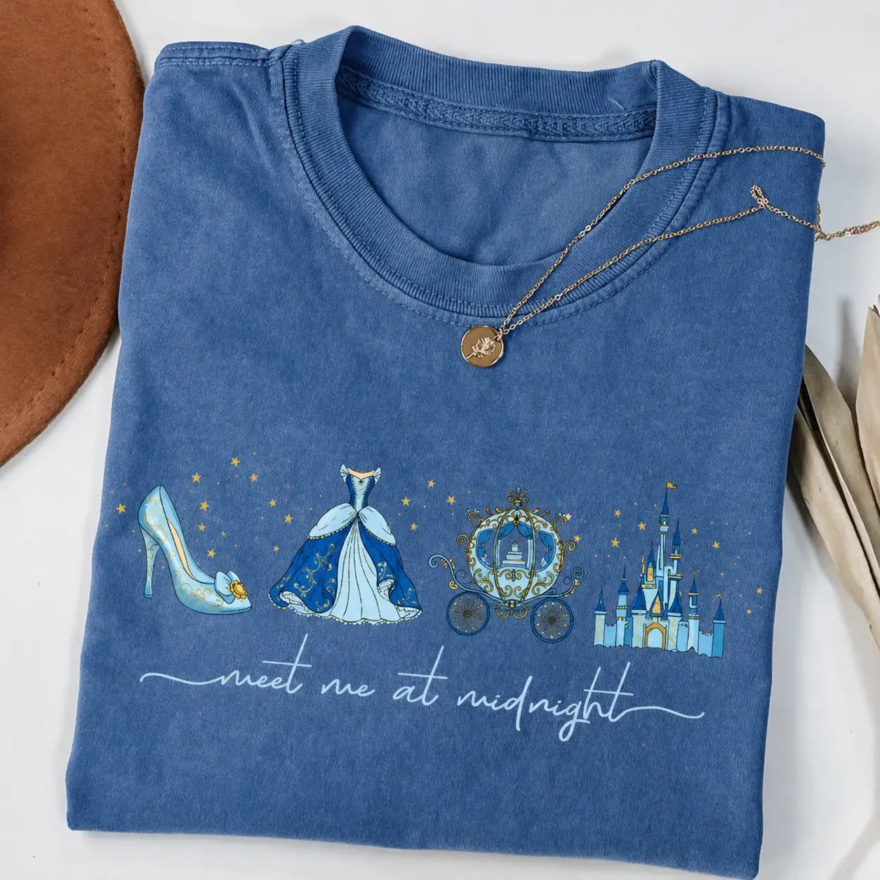 Comfort Colors Meet Me at Midnight Shirt, Fairytale Carriage Inspired Tee, Magical Princess Party Graphic Shirt, Cute Girls Trip Gift
