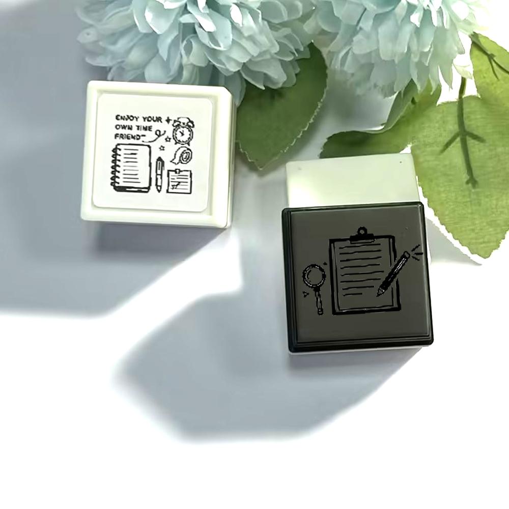Creative Writing Record Pattern Stamps, Handmade Notebook Decor, Practical Gift Stamp, Office Stationery Supplies, DIY Material