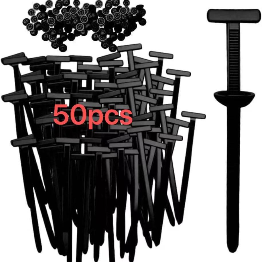 Upgrade Nylon Universal Cable Tie Buckle, for Car Fender Trunk Bumper Repair, Home & Garage Patent Pending, 2026 New Heavy Duty Self-Locking Zip Ties Holder with Pin Button Design