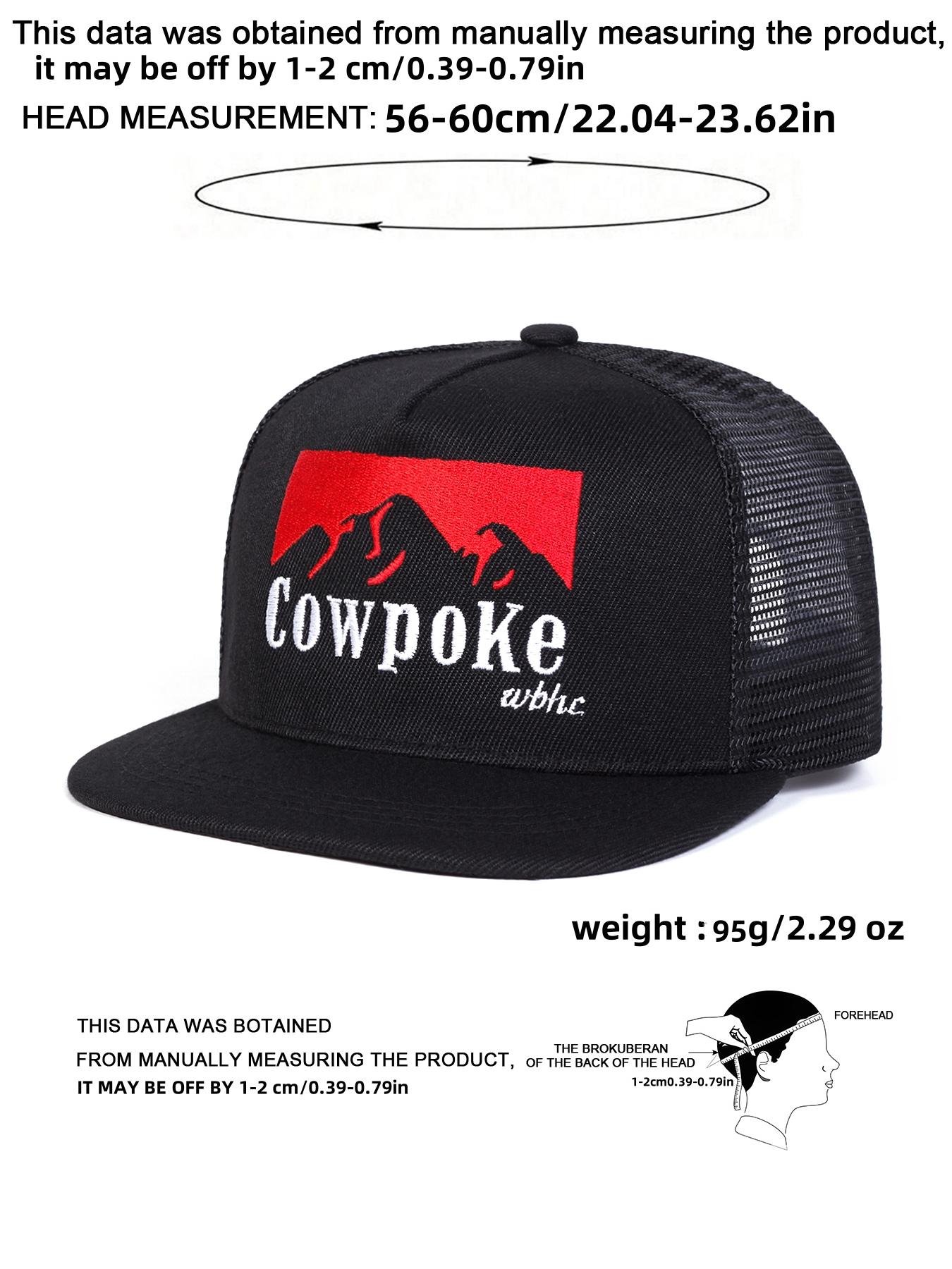 Unisex Cowpoke Baseball Cap, Polyester Cap, Adjustable Snapback Cap, Adjustable Woven Sun Protection Hat, Casual Fitted Design for Spring & Fall Travel Outdoor Activities
