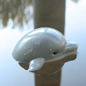 Floating Dolphin Garden Water Feature Ornament, Cute Pond Decoration Resin Craft, Collectible Gift Idea, Fun Outdoor Decor